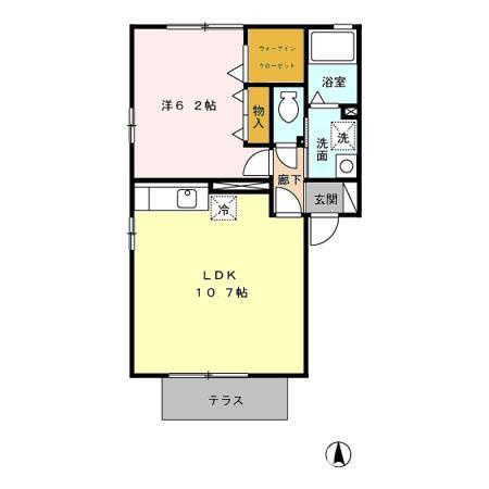 クレールみゆき　A棟の間取り