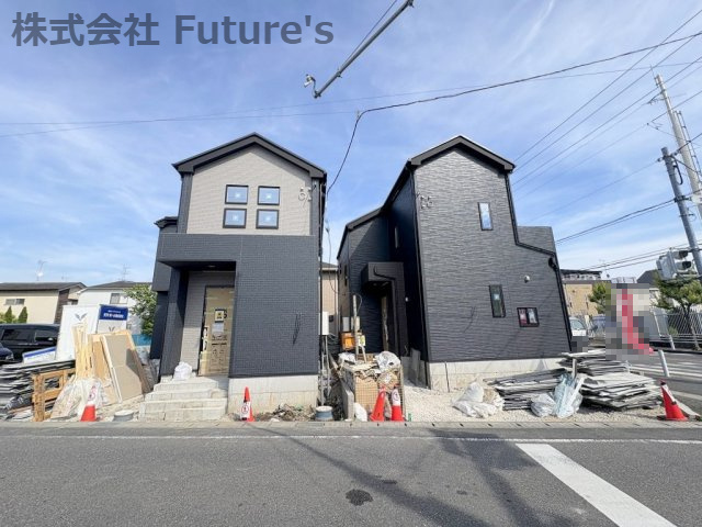 流山市鰭ヶ崎　新築戸建　全2棟　2号棟の外観|現地の写真になります。