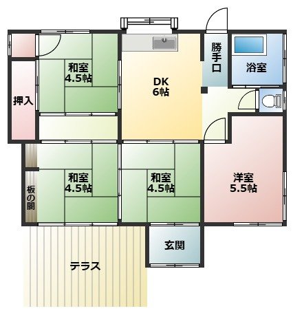 都城市広原町の中古一戸建の間取り