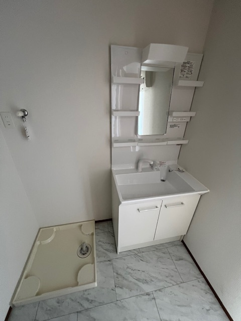 Promenade北上の洗面所|使いやすさ重視の洗面スペース。朝の支度がスムーズだと、1日のスタートが変わる。