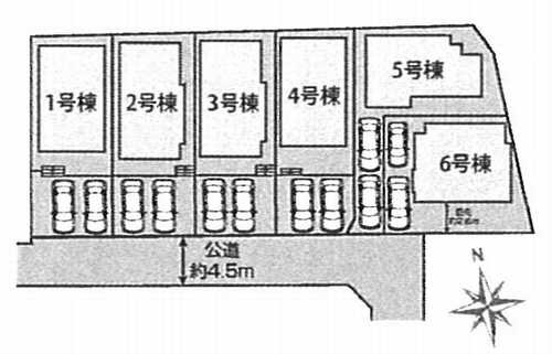 平塚市入野　新築戸建全６棟  2号棟の区画図