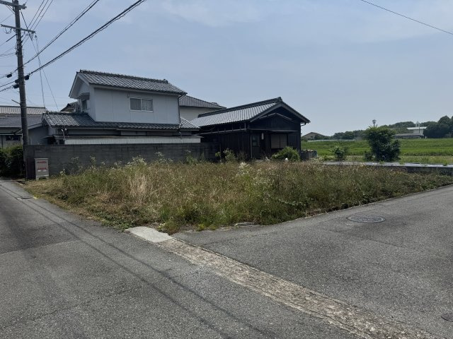 多井田土地の前面道路含む現地写真