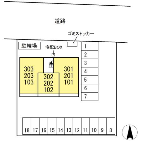 D-ROOM飯田町の区画図