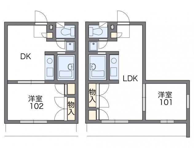 レオパレスＴ－アイランドの間取り|代表的な間取のため実際の間取とは異なる場合があります