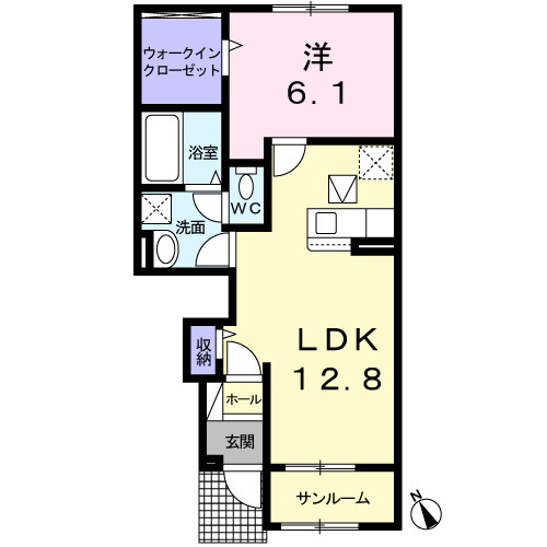 加古川市尾上町池田のアパートの間取り