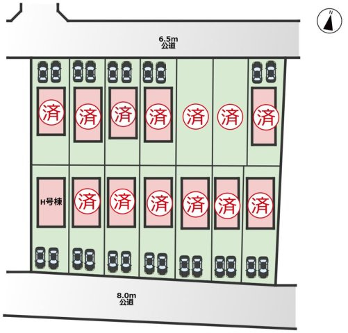 ハートフルタウン天白区海老山2期｜名古屋市の戸建ならホームアップの区画図