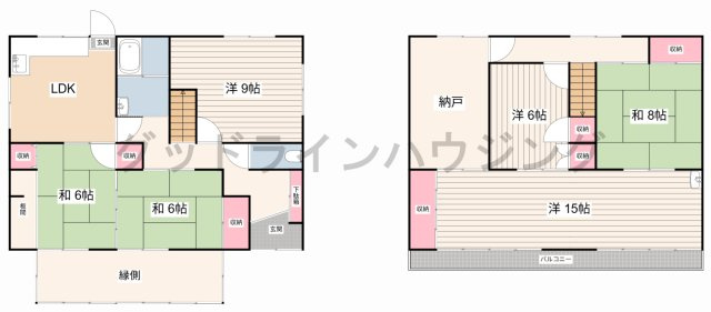 三木市緑が丘町東3丁目　中古の間取り
