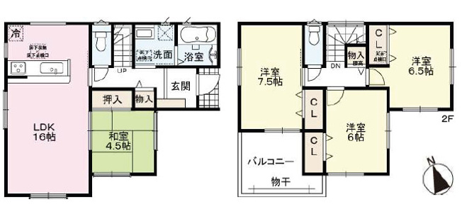 【間取り】 | 高砂市第2米田町塩市（全1棟）　新築 | 4LDKです。