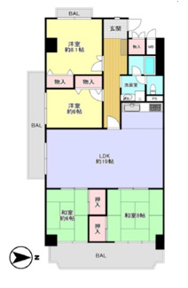 【間取り】 | ユニハイム西宮Ⅱ