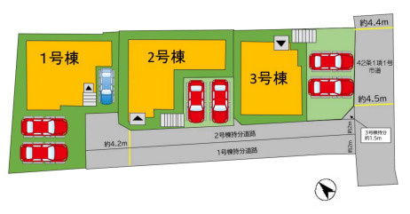 【区画図】 | 福岡市城南区友丘4丁目1期　1号棟（全3棟）【仲介手数料無料・0円】 | 区画図です。1号棟