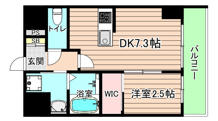 大阪市都島区内代町１丁目の賃貸マンションの間取り