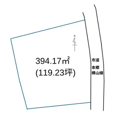 本郷1丁目　売土地の区画図