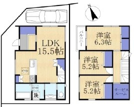 草津市矢橋町1号棟　新築戸建て