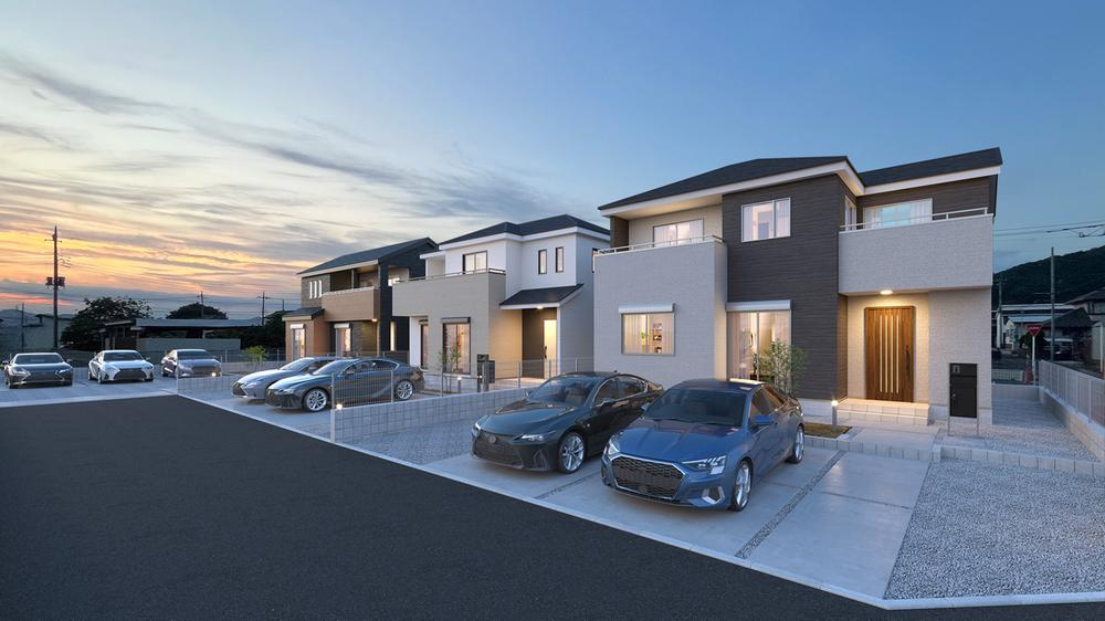 佐野市奈良渕　新築戸建5-6の前面道路含む現地写真