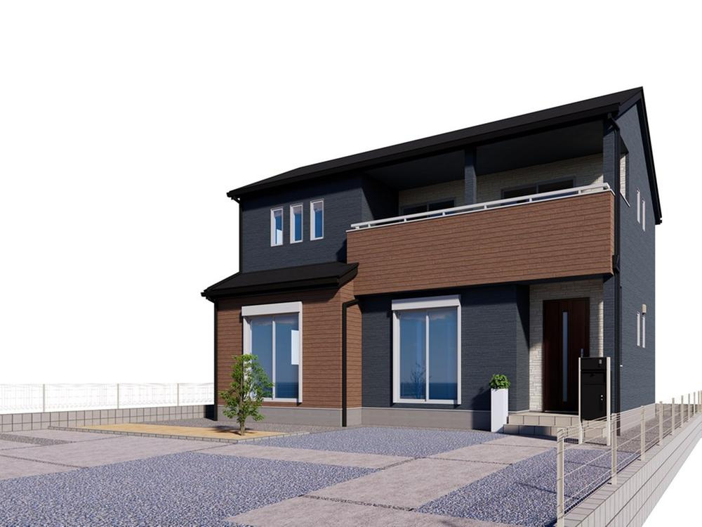 佐野市奈良渕　新築戸建5-6の外観パース