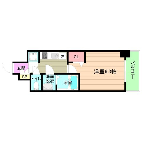 大阪市都島区東野田町１丁目の賃貸マンションの間取り