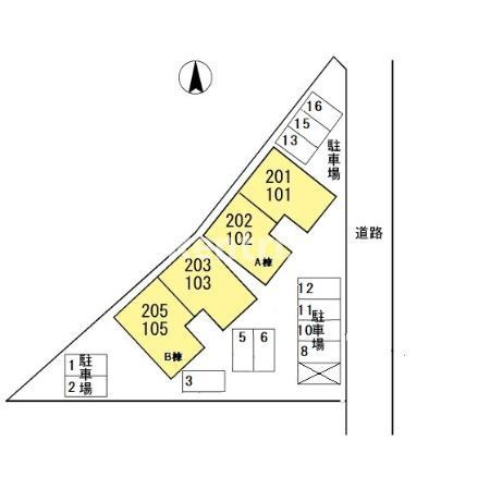 メゾンフレンド Ａの区画図