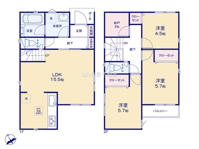 《仲介手数料無料》朝霞市溝沼３丁目4-27新築一戸建てクレイドルガーデンの間取り