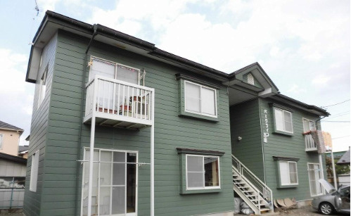 盛岡市一棟アパートの外観