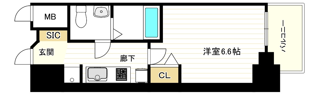 エグゼ大阪CITYアインツの間取り