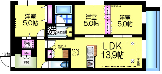 シャルマンおおたかの森の間取り