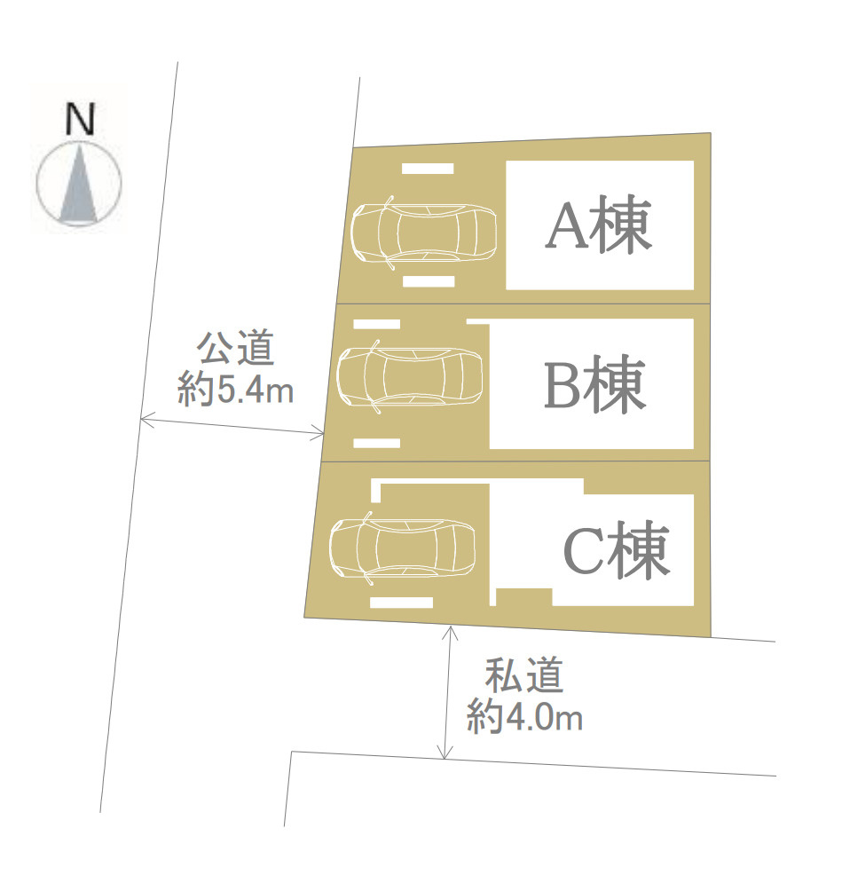 横浜市西区西戸部町3丁目 新築戸建て【仲介手数料無料】の区画図