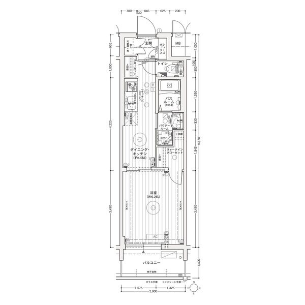 エステムコート名古屋ライブゲートの間取り
