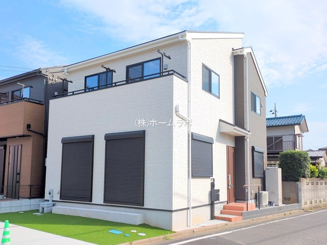 【新築】坂戸市溝端町新築住宅 全1棟の外観|陽当り良好！
ぜひ一度ご内覧ください♪