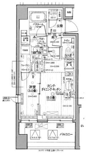 デュオステージ横濱桜木町の間取り