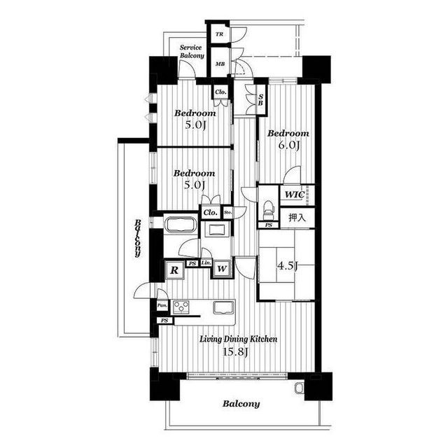 サンメゾン岐阜長良エルド301号室の間取り