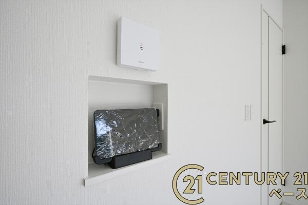 リナージュ鴨口町 ２号棟 ／新築一戸建の内装|■現地撮影写真■ＴＶモニター付きインターホンで防犯対策もバッチリ！来客も一目でわかり安心です！