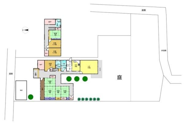 大和高田市礒野町　一戸建の間取り