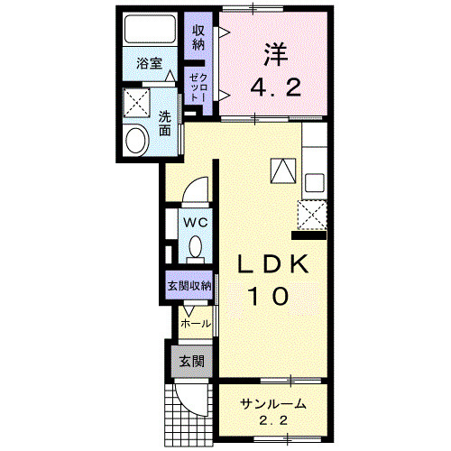 りりあん　Ⅰの間取り