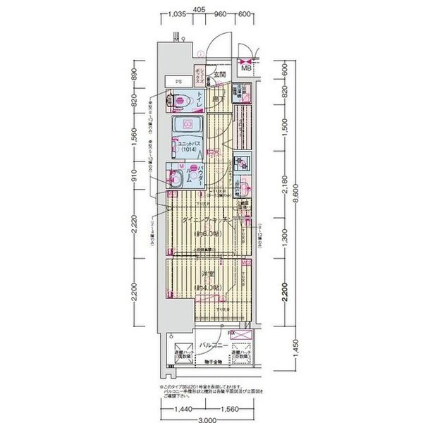 プレサンス上前津オレシアの間取り