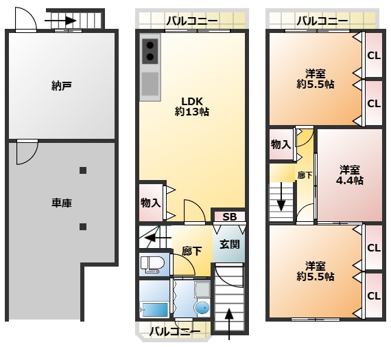 【間取り】 | 京都市左京区一条寺梅ノ木町　中古戸建