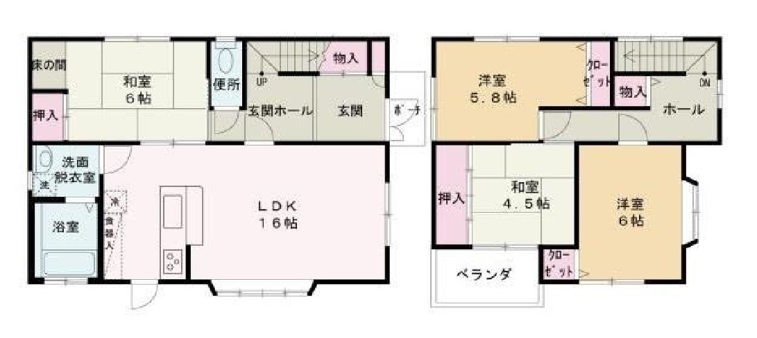 岩出市湯窪・中古戸建・115890の間取り