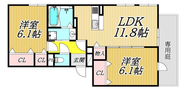 La Maison塚口の間取り