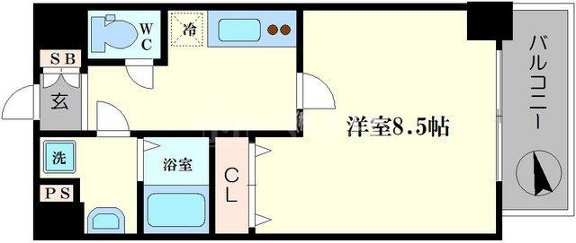 アドバンス難波レーヴの間取り
