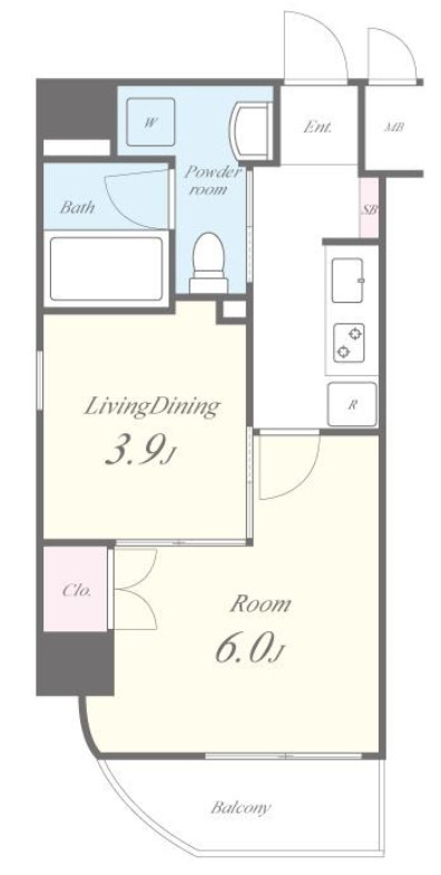 メゾニティ・クイーン阿波座の間取り
