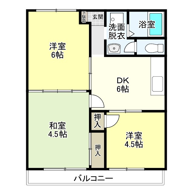 ロイヤルハイツ宇土の間取り