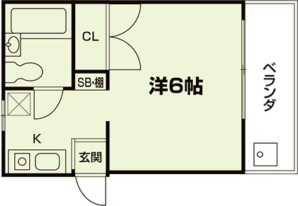 ハイツエクセルの間取り|別タイプの間取あり