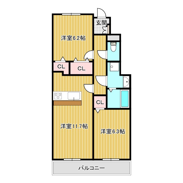 ペルル寺門の間取り
