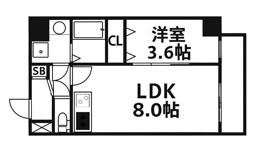 クローバー・レジデンス玉造の間取り
