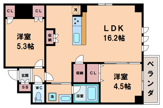 【間取り】 | スプランディッド上本町WEST