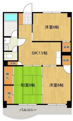 レジデンス花畑南の間取り