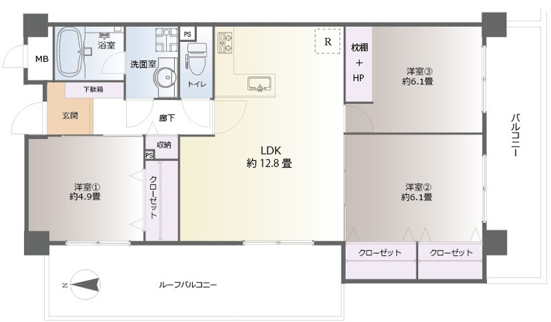 【間取り】 | アンピール二日市☆仲介手数料無料☆