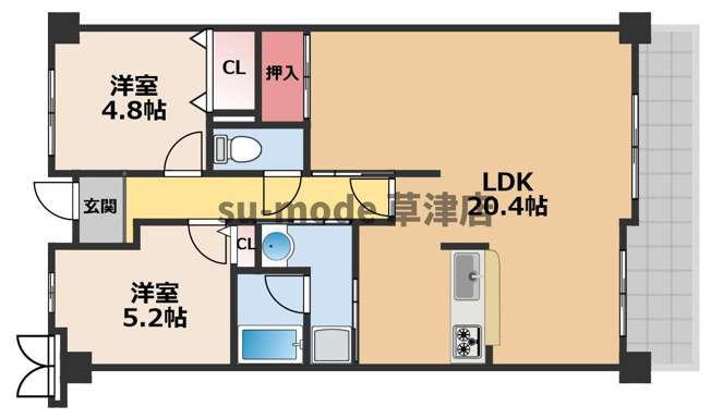 【間取り】 | メゾンドール瀬田公園都市1番館