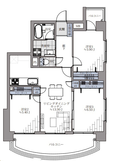 【間取り】 | ロイヤルマンション姪浜Ⅱ☆仲介手数料無料☆