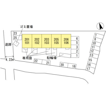 クロカンブッシュの区画図