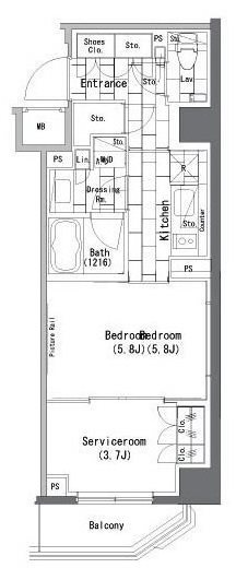 ザ・パークハビオ横浜山手の間取り